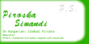 piroska simandi business card